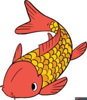 How to Draw a Koi Fish