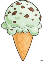 How to Draw a Mint Chocolate Chip Ice Cream