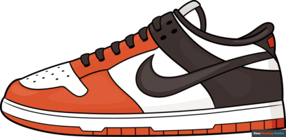 How to Draw a Nike Dunk Shoe