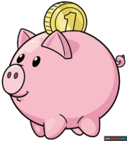 How to Draw a Piggy Bank