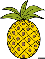 How to Draw a Pineapple