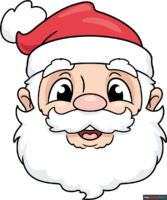 How to Draw a Santa Claus Face