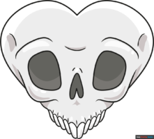 How to Draw a Skull Heart