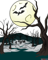 How to Draw a Spooky Forest