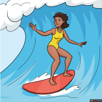 How to Draw a Surfer
