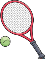 How to Draw a Tennis Racket and Ball
