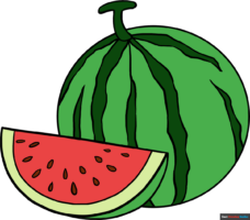 How to Draw a Watermelon Slice