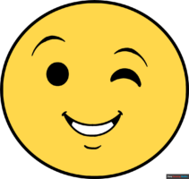 How to Draw a Wink Emoji