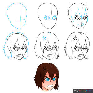 how to draw an angry anime girl featured image
