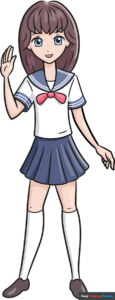 How to Draw an Anime School Girl Featured Image