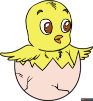 How to Draw an Easter Chick