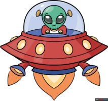 How to Draw an Easy Alien Spaceship