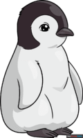How to Draw an Easy Baby Penguin