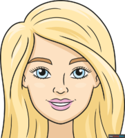 How to Draw an Easy Barbie Doll Face