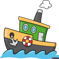 How to Draw an Easy Cartoon Boat
