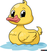 How to Draw an Easy Cartoon Duck