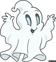 How to Draw an Easy Cartoon Ghost