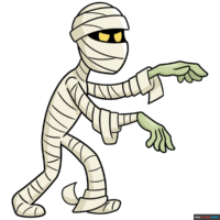How to Draw an Easy Cartoon Mummy