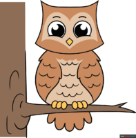How to Draw an Easy Cartoon Owl