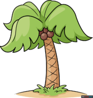 How to Draw an Easy Cartoon Palm Tree