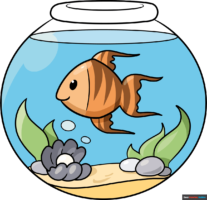 How to Draw an Easy Fish Bowl