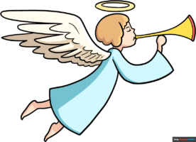 How to Draw an Easy Flying Angel