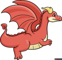 How to Draw an Easy Flying Dragon