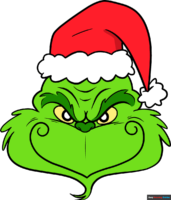 How to Draw an Easy Grinch Face