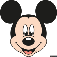 How to Draw an Easy Mickey Mouse Face