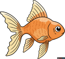 How to Draw an Easy Realistic Goldfish