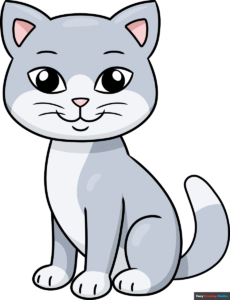 How to Draw an Easy Step-by-Step Cat Drawing for Kids Featured Image