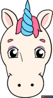 How to Draw an Easy Unicorn Face