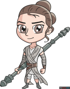 How to Draw Chibi Rey from Star Wars Featured Image