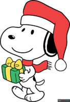How to Draw Christmas Snoopy