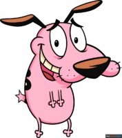 How to Draw Courage the Cowardly Dog