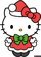 How to Draw Holiday Hello Kitty