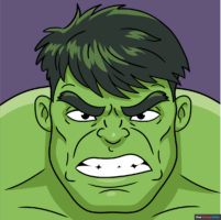 How to Draw Hulk's Face
