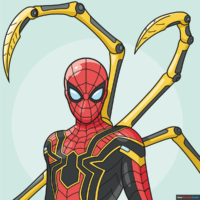 How to Draw Iron Spider from Avengers