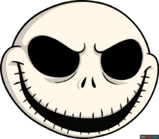 How to Draw Jack Skellington's Face