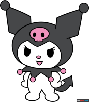 How to Draw Kuromi from Sanrio