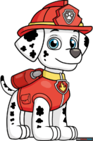 How to Draw Marshall from Paw Patrol