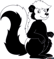 How to Draw Mr. Skunk from Little Bear TV Series