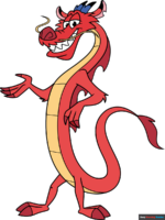 How to Draw Mushu from Mulan