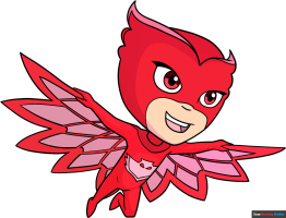 How to Draw Owlette from PJ Masks