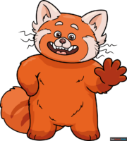 How to Draw Red Panda Mei Lee from Turning Red