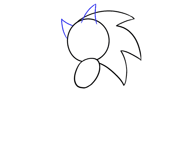 How to draw sonic the hedgehog Step: 5