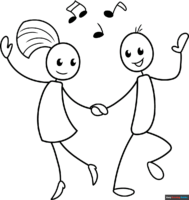 How to Draw Stick Figures Dancing