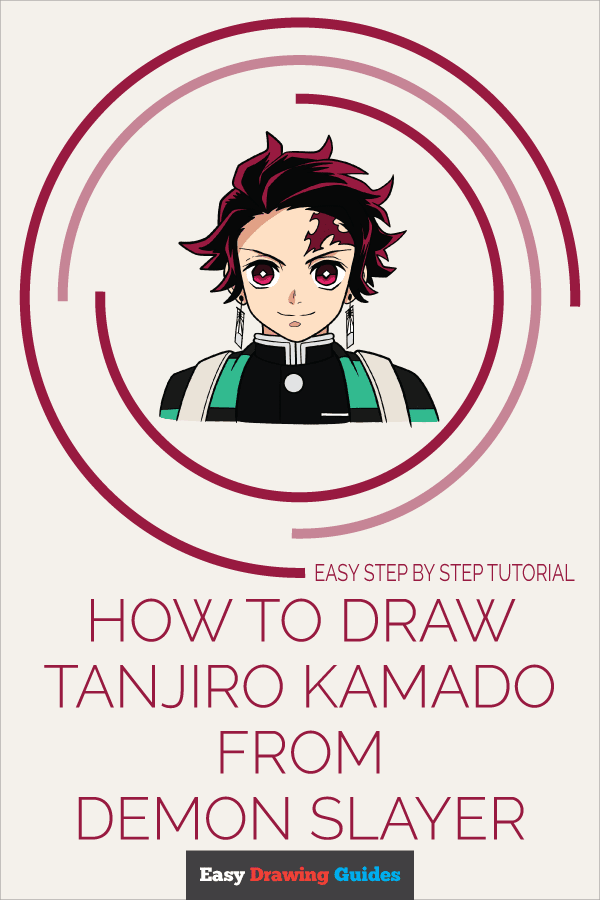 How to Draw Tanjiro Kamado from Demon Slayer Pinterest Image