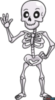 How to Draw a Cartoon Skeleton