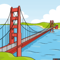 How to Draw the Golden Gate Bridge